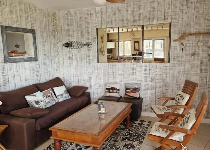 Face 5 Pers Wi-fi Parking Linge De Maison Gratuit 1chambre Parentale 1cabine Lits Superposes 1 Canape Lit Lägenhet *